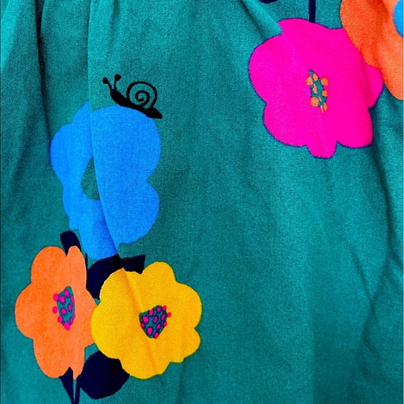 NWT Hanna Andersson Fun and Bright Green Rainbow Flower Dress 5T - Picture 5 of 5